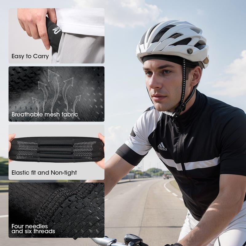 Longlong – Pack de 2 gorros transpirables tipo ‘skull cap’ para hombre. Ligeros, absorben el sudor. Para usar debajo del casco en ciclismo, motociclismo, running o como bandana.