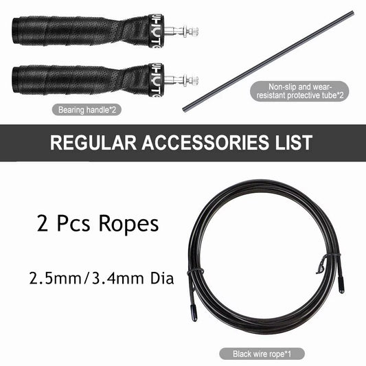 Cuerda para Saltar con Peso – Cuerda de Velocidad Antienredos con Rodamientos de Bolas para Ejercicio y Fitness, Ajustable y de Alta Velocidad